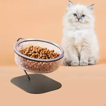 Поднятая миска для кошек, контейнер для еды, нескользящая съемная станция для кормления домашних животных, поилка с подставкой для собак