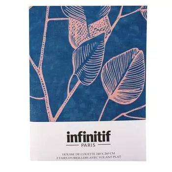 Пододеяльник + 2 наволочки с принтом Элоди 240х220 Смешанный ИНФИНИТИВ 240 синий