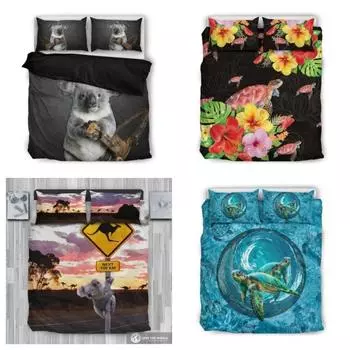 Пододеяльник, австралийский комплект постельного белья - пододеяльник с коалой, декор для спальни Single 135x200cm