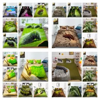 Пододеяльник Caterpillar Постельный комплект с наволочкой 3D печать Постельное белье Костюм Детский взрослый королевский размер Мягкий домашний текстиль UK Single 135x200cm