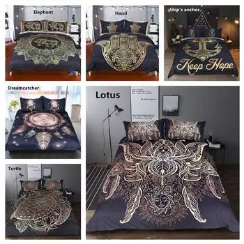 Пододеяльник цвета черного золота, 2 или 3 черных комплекта постельного белья, односпальная кровать, двуспальная кровать, полноразмерное моющееся постельное белье на молнии DE 100x135cm