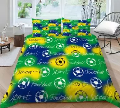Пододеяльник, домашнее постельное белье, 3D 3 шт., футбольный галстук-краситель, постельное белье, креативный комплект постельного белья, детские покрывала, наволочка Single 135x200cm