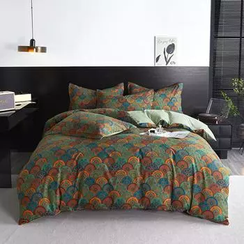 Пододеяльник Двухслойный комплект постельного белья Yann Retro Комплект постельного белья Постельное белье Queen King Size Наволочки for 1.5m4pcs