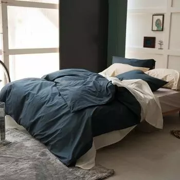 Пододеяльник Fab the Home, темно-синий, однотонный (150x210см) FH121811-310 тёмно-синий