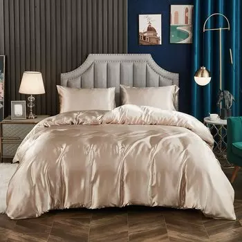 Пододеяльник GraceVally Постельное белье Покрывало Cool Duvet Одеяло Приталенный Влажный Золотой Розовый Комплект из 3 предметов, Одинарный, Стильный, Комплект, Ощущение, Покрывало, Гладкий, Покрывало,
