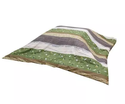 Пододеяльник Ikehiko Kotatsu Square Koyomi 215 x 215 м зеленый с японским узором на молнии с изображением кролика. #5097269 зелёный