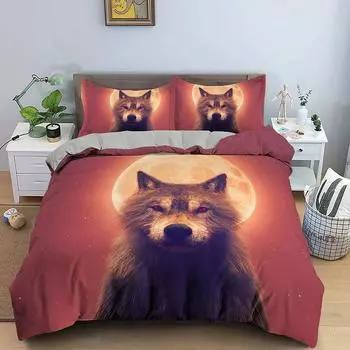 Пододеяльник из хлопка Moon Wolf Bohemia 220x240, зимний комплект двуспальной кровати, комплект постельного белья для двоих, комплект постельного белья размера «king size» 70x133cm 2pcs