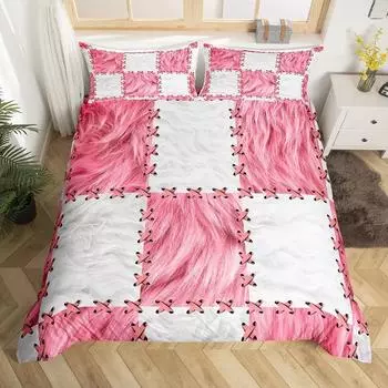 Пододеяльник из коровьей шкуры King Cow Fur Bedding Set Farmhouse Cowboy Bed Cover Polyester Western Farm Animal Skin Bed Cover Cover EU single(135x200cm)