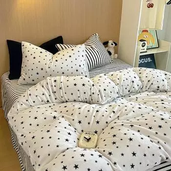 Пододеяльник из молочного флиса, утолщенный для тепла, покрытый зимним одеялом 2024 года, новинка 200x230, 220x240, постельное белье для двухместного использования 150x200cm 1pcs