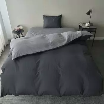 Пододеяльник из отбеленной японской двухслойной марли, изготовленный в соответствии с рекомендациями Atopic Duvet, наволочка для кровати, темно-серый x мягкий полутораспальный комплект,