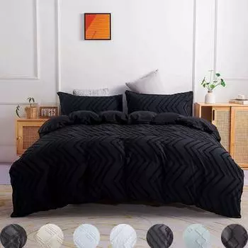 Пододеяльник, комплект из 2/3 предметов, сплошной цвет, мягкая ткань с начесом, одинарный, двойной, двойной, полный Queen King, 9 размеров, комплект одеял, комплекты постельного белья, 8 цветов 135*200cm