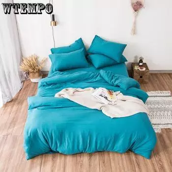 Пододеяльник, комплект постельного белья, однотонный комплект постельного белья из хлопка, комплект постельного белья королевы Twin