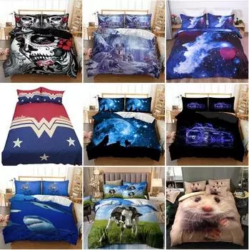 Пододеяльник Комплект постельного белья Пододеяльник Наволочки Одинарный двухместный King Все размеры Single 135x200cm