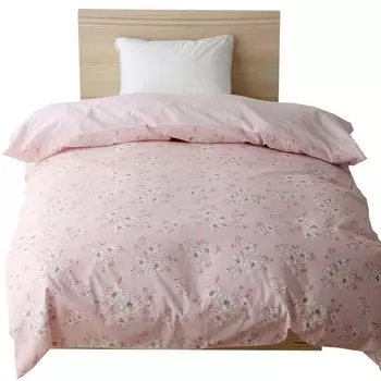 Пододеяльник Merry Night розовый односпальный 150 x 200 см хлопок впитывает влагу дышащий приятный на ощупь всесезонный можно стирать Anemone прибл.. 100%