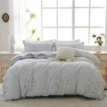 Пододеяльник MILDLY, комплект из 4 предметов, пододеяльник из египетского хлопка, удлиненный, простыня с резинкой, сатин 300TC, приятный на ощупь и очень