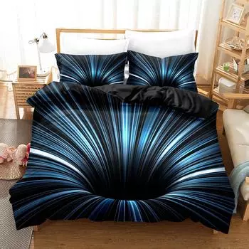 Пододеяльник наволочка 3 шт цифровая печать одеяло комплект мягкий удобный дышащий постельное белье комплект EU single 135x200cm