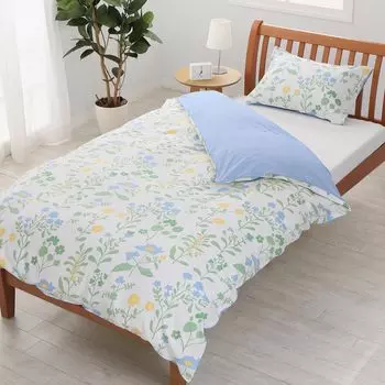 Пододеяльник nishikawa односпальный, хлопок, можно стирать, Finlayson Ulla, легко надевать и снимать благодаря быстрым застежкам, двусторонний, синий PI04580669 [Nishikawa] 100% синий