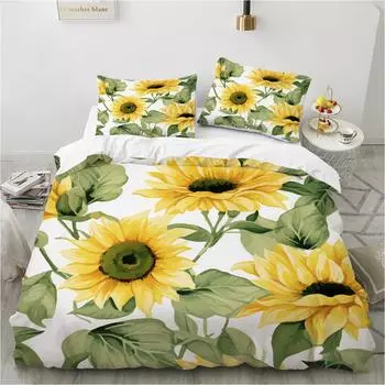 Пододеяльник Постельные принадлежности Товары (Комплект из трех частей) 3D-печатный узор односпальное двуспальное одеяло наволочка постельное белье DE 135x200cm