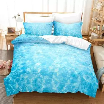Пододеяльник с цветными звездами, комплект из 3 предметов, комплект постельного белья 3D, модный мягкий комплект постельного белья из микрофибры размера King Size, комплект постельного белья для двуспальной кровати UK Single 135x200cm&set