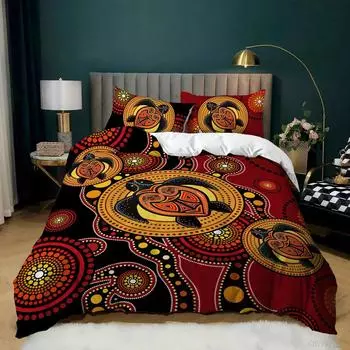 Пододеяльник с граффити King Queen Стильный страшный красочный чехол для пододеяльника с изображением лица в стиле рок-стрит-арт Комплект постельного белья из полиэстера для мальчика-подростка EU Single 135x200cm