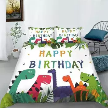 Пододеяльник с изображением цыплят и животных, король и королева, милый мультяшный комплект постельного белья с изображением цыплят из фермы, для детей и девочек, дикая природа, 2/3 шт., полиэстеровое одеяло EU single(135x200cm)