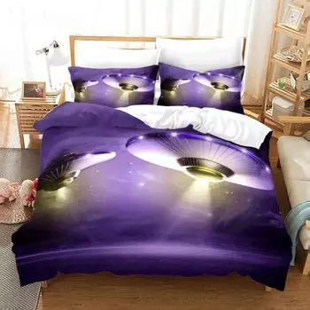 Пододеяльник с изображением мультфильма «Вселенная», комплект постельного белья, пододеяльник для мальчиков, пододеяльник «Млечный путь», «Мечта астронавта», декор комнаты для подростков EU single(135x200cm)
