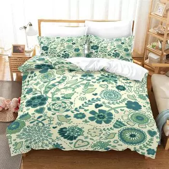 Пододеяльник с рисунком мандалы, комплект постельного белья с геометрическим цветочным принтом, размер Queen, наволочки в стиле бохо для детей и взрослых, декоративные наволочки для спальни EU single(135x200cm)