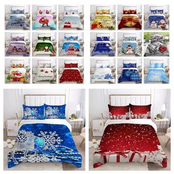 Пододеяльник с Рождеством, домашние покрывала, королевский размер, пододеяльник, милые комплекты постельного белья, детские комплекты постельного белья UK Single 135x200cm