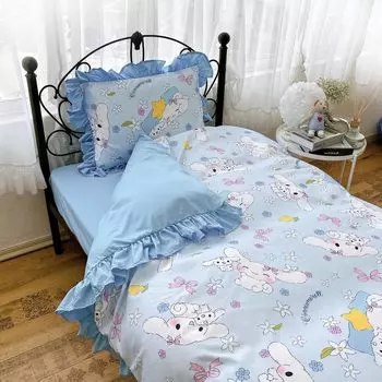 Пододеяльник Sanrio Cinnamoroll Ruffle Duvet Cover Set 3 Piece Single Shinamon Sanrio SANRIO Character Cinnamon-kun SS-23-211-61
