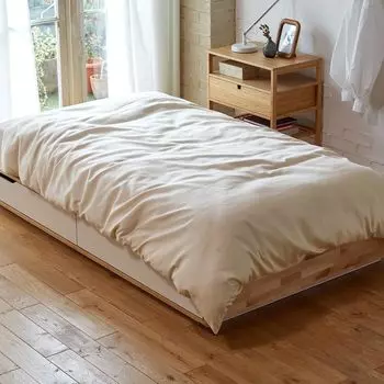 Пододеяльник Showa Nishikawa из хлопка, сделано в Японии, пододеяльник Daily Satin Easy Care Double 190 x 210 см, бежевый 2240181188205 100% SUYA-LAB