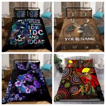 Пододеяльник Tmarc Tee I Love Great Danes Комплект постельного белья для любителей немецких догов Наволочка Single 135x200cm