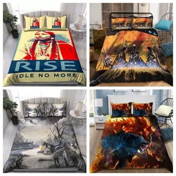 Пододеяльник Tmarc Tee Комплект постельного белья «Индейцы» Наволочка Single 135x200cm