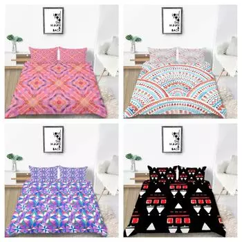 Пододеяльник в стиле бохо, уникальный дизайн, пододеяльник с наволочкой, роскошный домашний комплект постельного белья, высококачественный комплект постельного белья UK Single 135x200cm