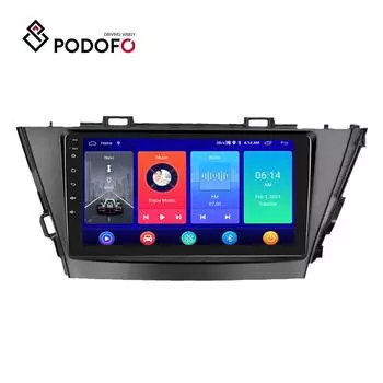 Podofo 2 + 32G Android 11,0 2 Din 9 дюймов HD 1080P Автомобильный радиоприемник для Toyota Prius Lepeptide 2013 WIFI GPS Bluetooth FM радио Зеркальная связь заднего вида