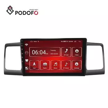 Podofo 2 Din 9 дюймов HD 2 + 32G Android 11 Автомобильный радиоприемник для Toyota Corolla 2007-2012 с WIFI GPS Bluetooth FM Зеркальная связь заднего вида