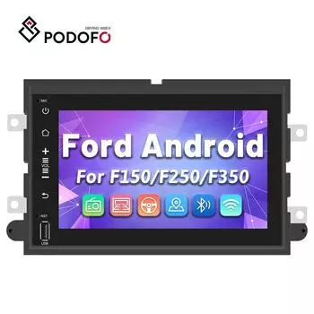 Podofo Android 9,0 2 Din 7-дюймовый автомобильный радиоприемник для Ford F150 F250 F350 Fusion Taurus Freestar MKX Mark Mirror Link GPS Wi-Fi Bluetooth USB FM without camera