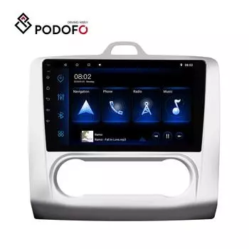 Podofo Android 9.1 Double Din 9-дюймовый автомобильный плеер для Ford Focus Mk2 2004-2011 Авторадио GPS WIFI Bluetooth FM-приемник Мультимедийное видео автомобильный MP5-плеер