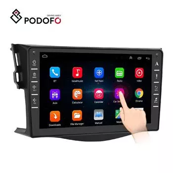Podofo Android Radio 9,1 для Toyota RAV4 2007-2011 8 Android Radio Автомобильный плеер Поддержка WIFI GPS Зеркальная связь Автомобильный видеорегистратор заднего вида Рулевое колесо BT FM