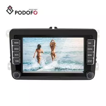 Podofo Double Din 7-дюймовый авторадио для VW Golf/Passat/Seat/Polo Auto Android 8,1 RAM 1G + ROM 16G Авто Hi-Fi Bluetooth GPS-навигация FM AM радио