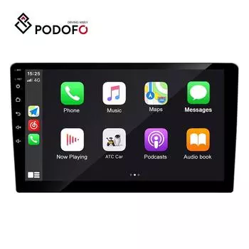 Podofo двойной Din автомобильный стерео радио 9 дюймов Apple Carplay универсальный автомобильный мультимедийный плеер Bluetooth FM-радиоприемник автомобильный MP5-плеер