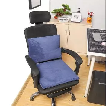 Подогрев Подушка Плагин Электрический стул Подушка Домашний офис Электрическое отопление Энергосберегающая отопительная подушка Быстрое тепло Один Съемный Моющийся Регулируемый 45x45cm синий