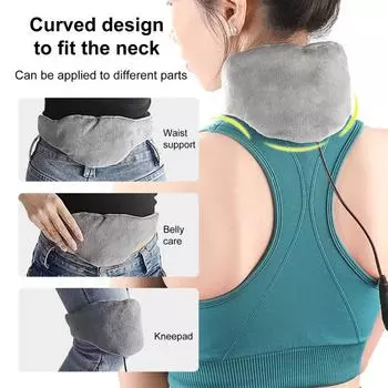 Подогреваемая грелка для шеи, разъем 5 В, 3 уровня, регулируемая болезненность, скованность, шейный спондилез