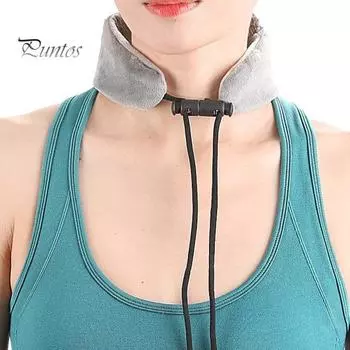 Подогреваемая грелка для шеи, разъем 5 В, 3 уровня, регулируемая болезненность, скованность, шейный спондилез, облегчение боли, электрическая согревающая повязка для шеи с температурой серый