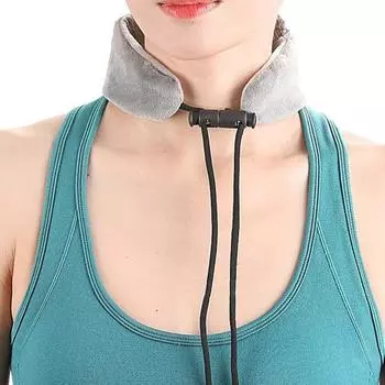 Подогреваемая грелка для шеи, разъем 5 В, 3 уровня, регулируемая болезненность, скованность, шейный спондилез, облегчение боли, электрическая согревающая повязка для шеи серый