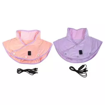 Подогреваемая накладка на шею и плечи с 3 настройками таймера, удобная для кожи, электрическая согревающая повязка для шеи Orange Pink