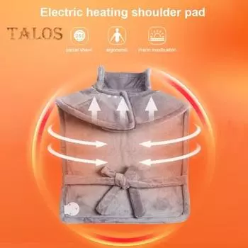 Подогреваемая шаль с функцией таймера, регулируемая температура, быстрый нагрев, безопасная в использовании, портативная согревающая шаль для шеи US Plug синий