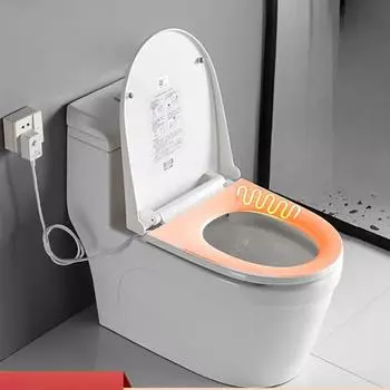 Подогреваемое сиденье для унитаза с 4-уровневой регулировкой температуры, герметичная крышка унитаза, водонепроницаемая подушка для сиденья с защитой от ультрафиолета, антибактериальная