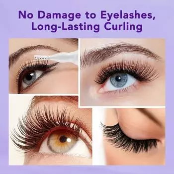 Подогреваемые щипцы для завивки ресниц, электрические, с 3-уровневым контролем температуры, длительная завивка и придание формы, портативные перезаряжаемые щипцы для завивки ресниц белый