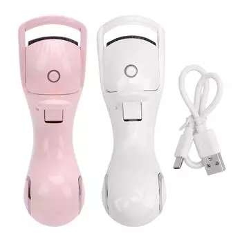 Подогреваемые щипцы для завивки ресниц, быстрый нагрев, 3 уровня настройки, USB-зарядка, долговечные, антиожоговые, электрические White