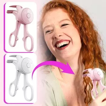 Подогреваемые щипцы для завивки ресниц с 3 режимами нагрева, С-образная форма, естественная завивка, стойкость 24 часа, перезаряжаемые электрические щипцы для завивки ресниц с Type-C One Size розовый